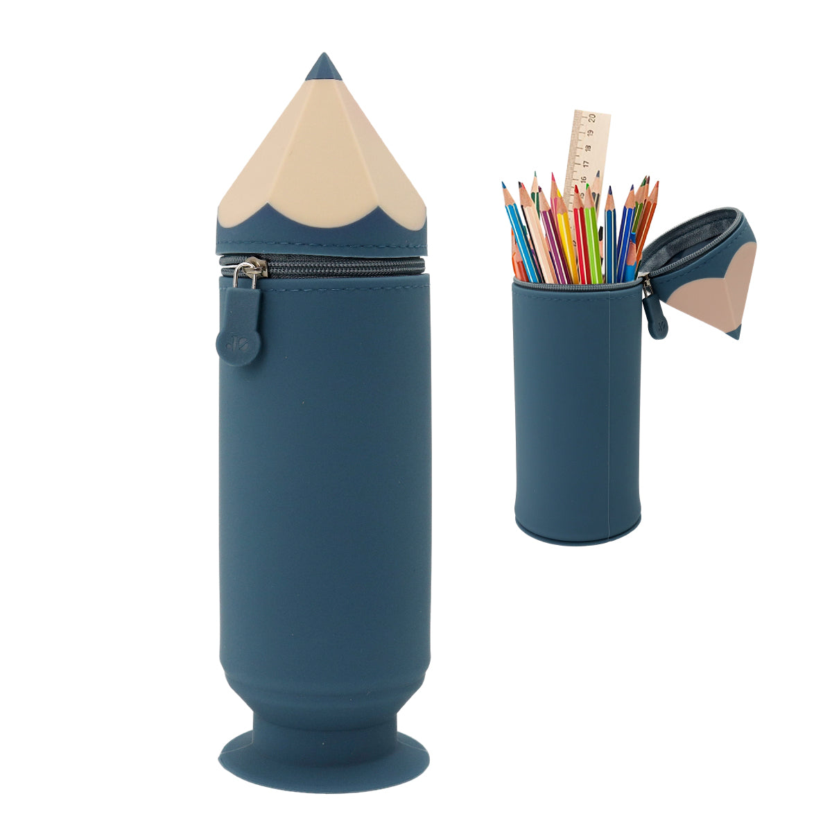 Climberty Silicone Pencil Case Zip-up Cartoon Pencil Silicone Stationeries Storage Pouch Student Pencil Pouch Pen Holder Pencil Holder Organizer with Suction Cup Base, 2.6 inches  x 8.66 inches Climberty Silicone Pencil Case Zip-up Cartoon Pencil Silicone Stationeries Storage Pouch Student Pencil Pouch Pen Holder Pencil Holder Organizer with Suction Cup Base, 2.6 inches  x 8.66 inches